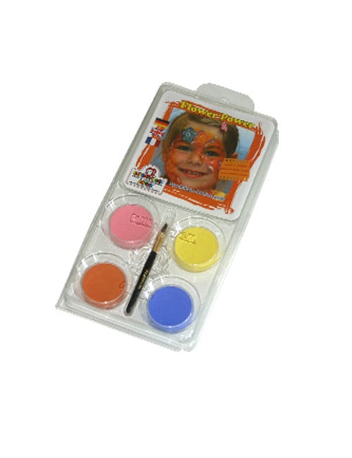 Set de maquillage Flower Power multicolore de 5 pièces avec pinceau