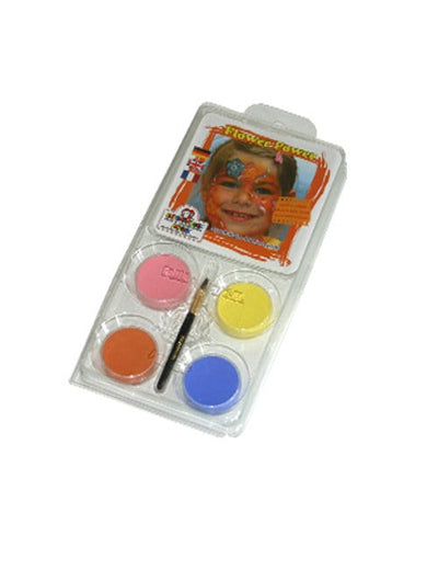 Set de maquillage Flower Power multicolore de 5 pièces avec pinceau