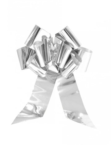 Noeud à tirer géant pour décoration argenté