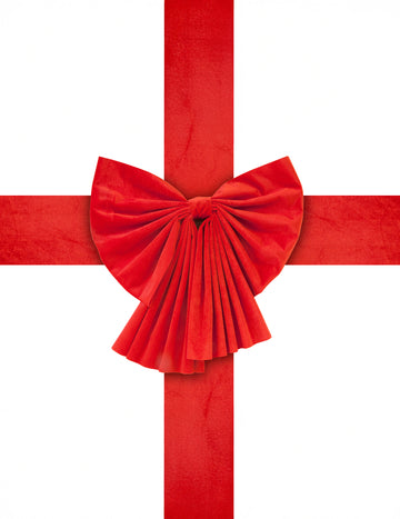 Fundă gigantică de ușă din catifea roșie 52 x 52 cm