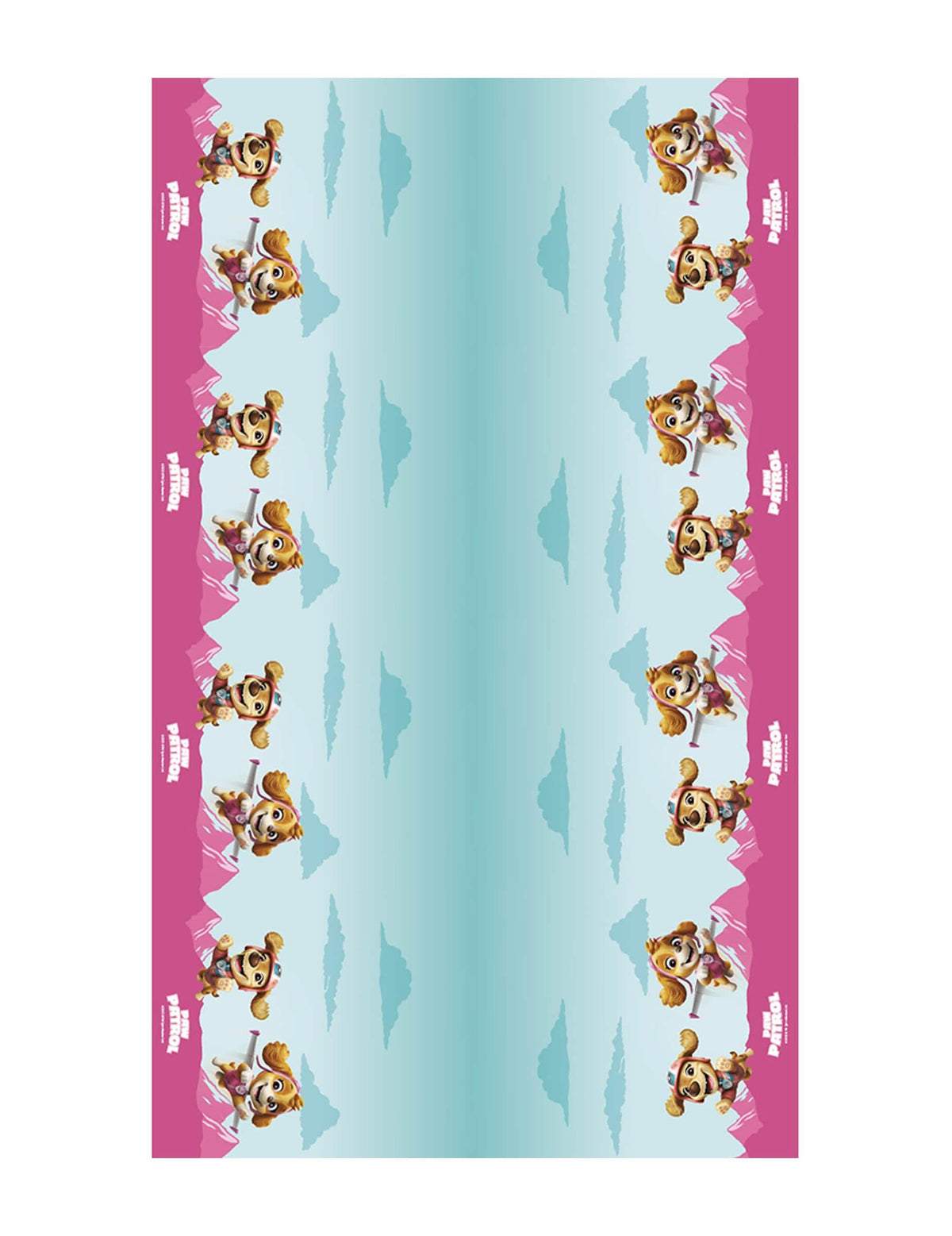 Nappe en papier rose Pat'patrouille™ 1,36 x 2,28 m