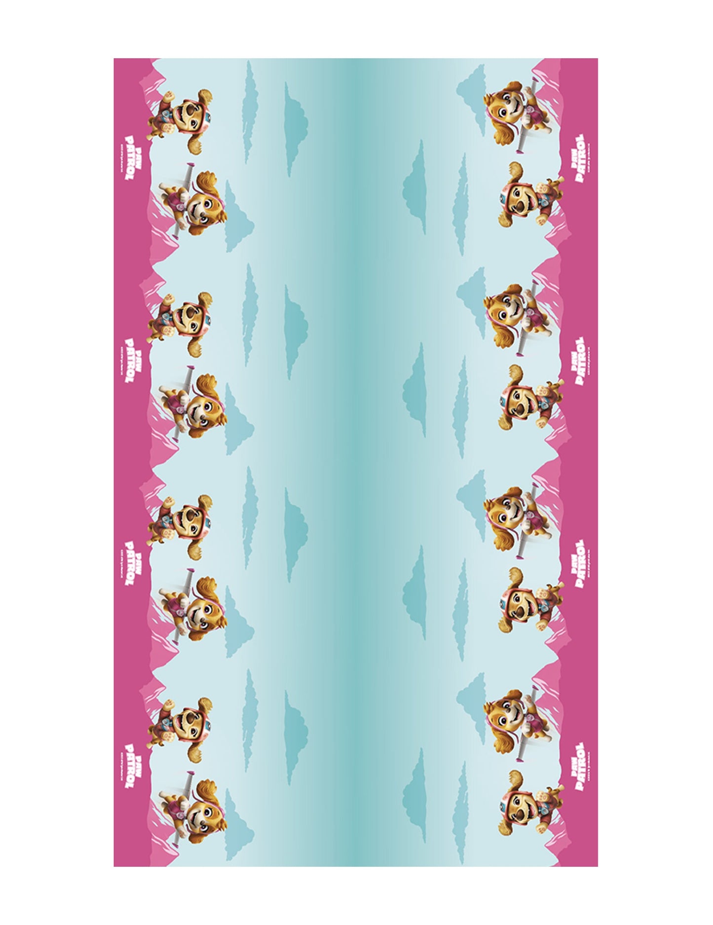 Față de masă din hârtie roz Patrula cățelușilor 136 cm x 228 cm