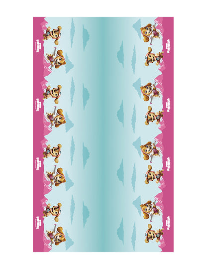 Față de masă din hârtie roz Patrula cățelușilor 136 cm x 228 cm