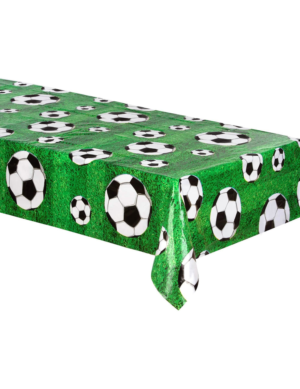 Față de masă din plastic Football pentru petrecere verde cu motive de baloane de fotbal