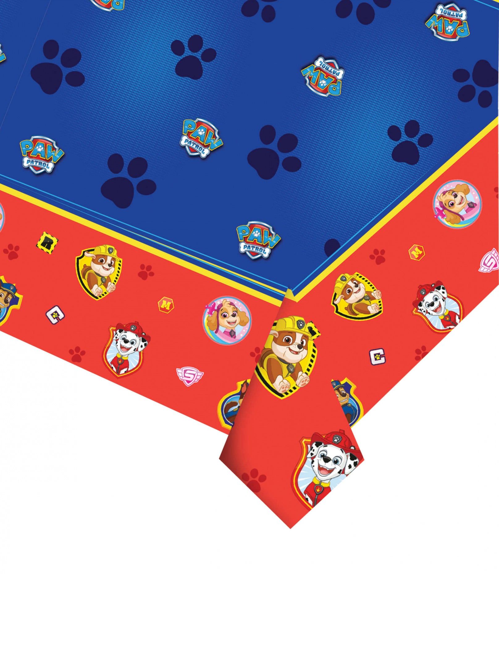 Nappe en plastique Pat' Patrouille pour enfant bleue et rouge