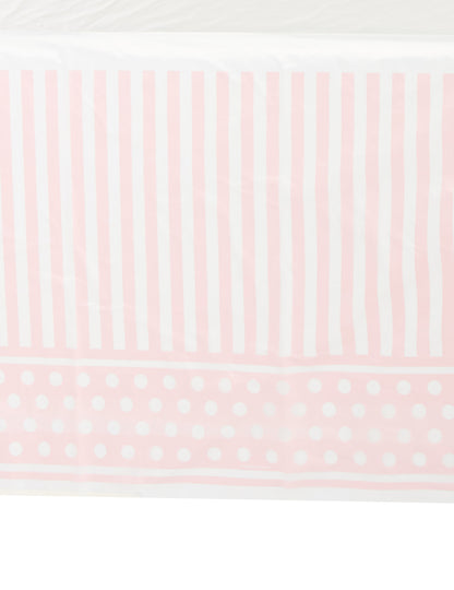 Greti în puncte cu dungi și roz și alb 137 x 259 cm
