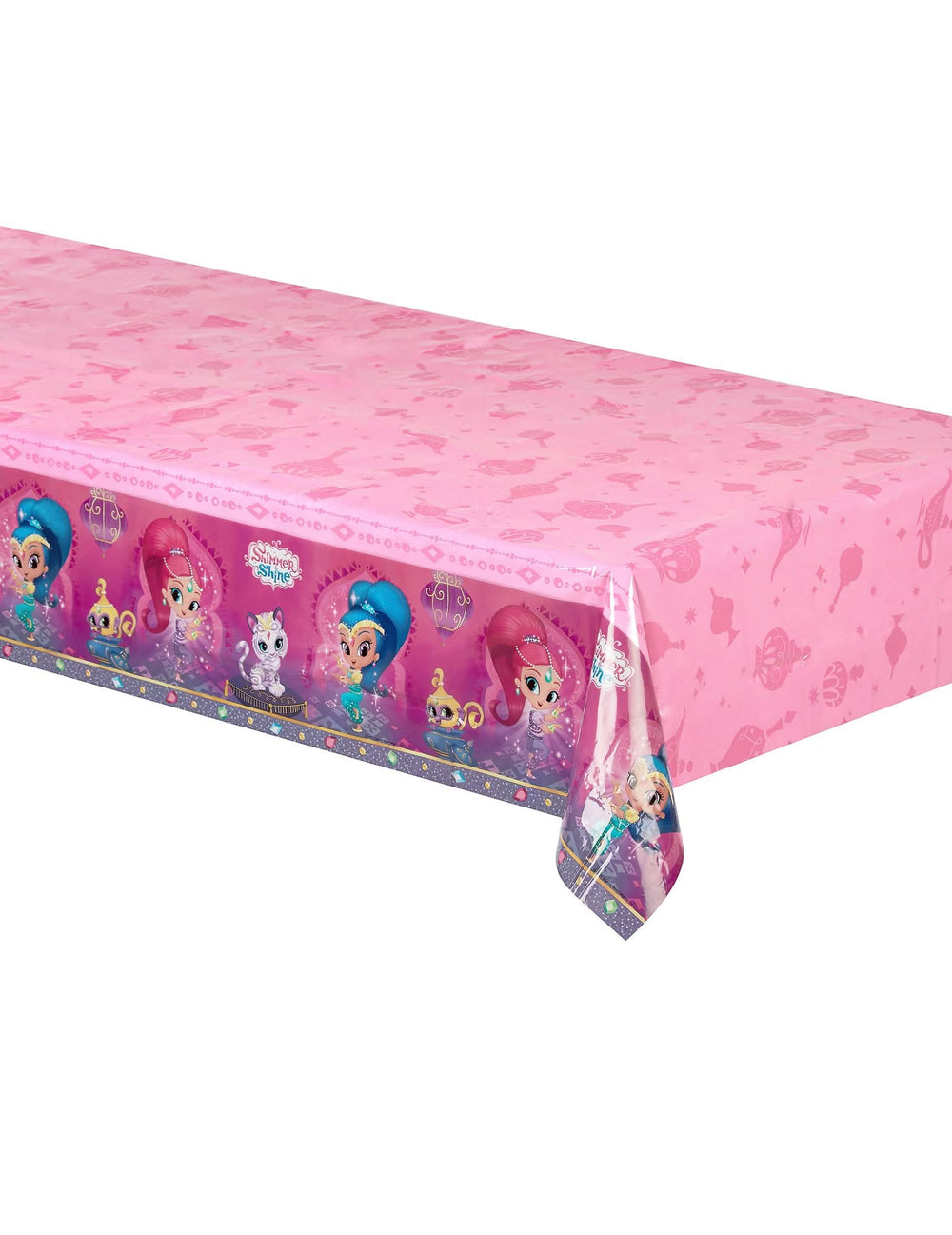Față de masă din plastic Shimmer și Shine roz cu personaje