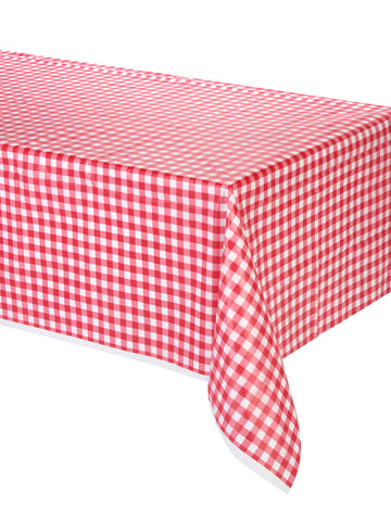 Feverse de plastic roșu Vichy Plastic 137 x 274 cm