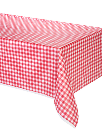 Feverse de plastic roșu Vichy Plastic 137 x 274 cm
