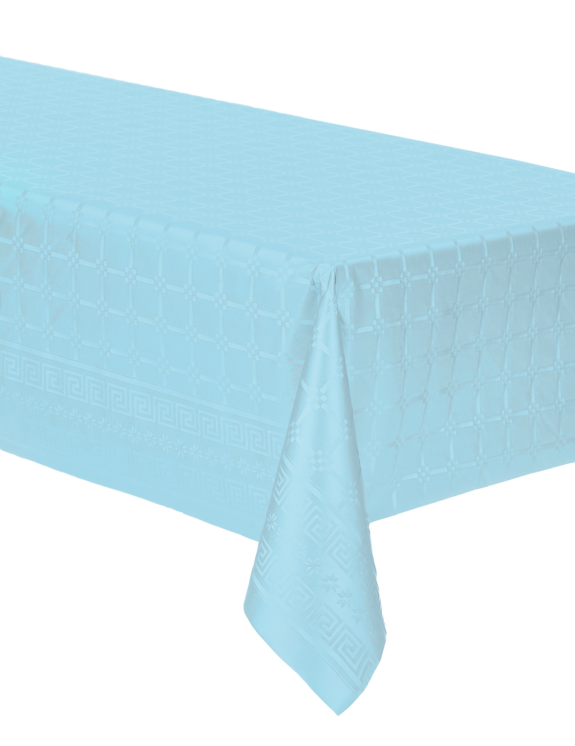 Nappe en rouleau papier damassé pour fête bleu pastel