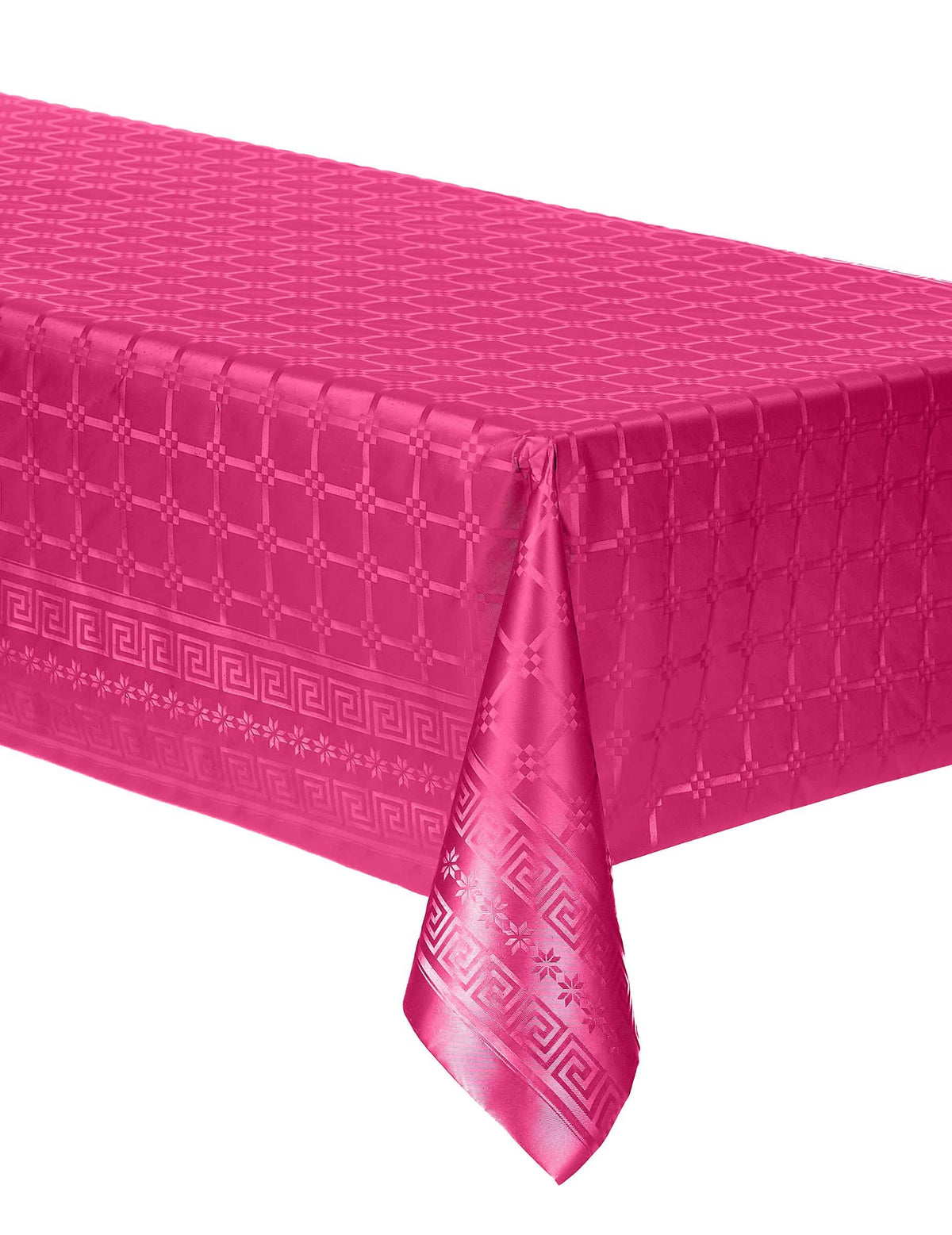 Față de masă în rolă din hârtie damascată pentru petrecere roz fuchsia