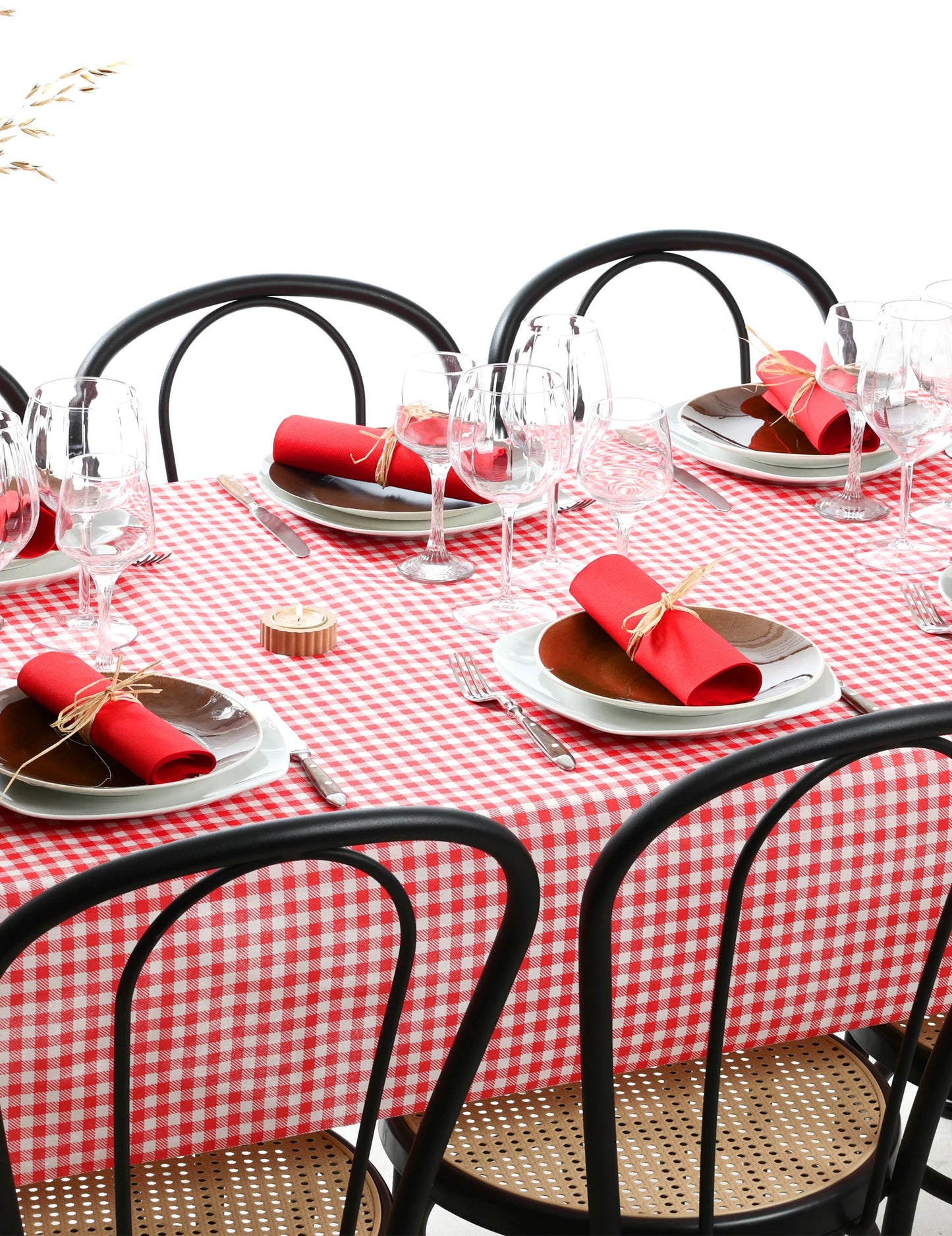 Nappe intissée vichy rouge 120 cm x 5 m