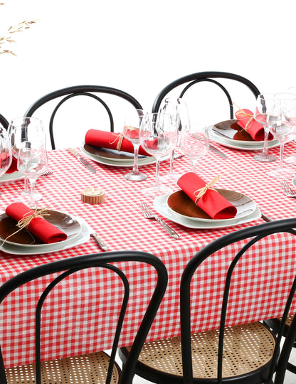 Nappe intissée vichy rouge 120 cm x 5 m
