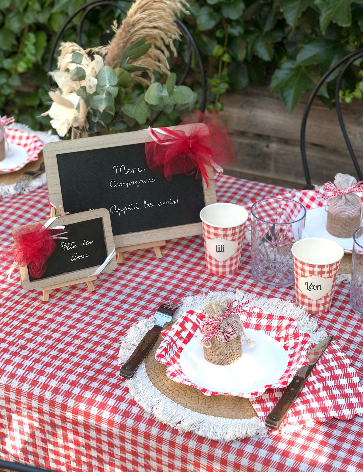 Nappe intissée vichy rouge 120 cm x 5 m