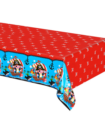 Față de masă din plastic cu pirați 120 x 180 cm pentru aniversare 