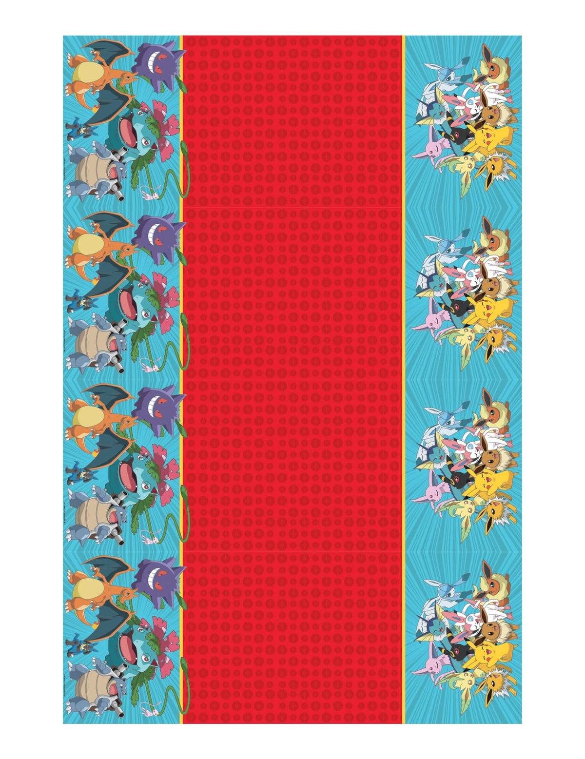 Nappe en plastique Pokémon Next Generation pour enfant rouge et bleue