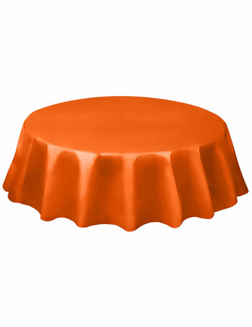 Plastic portocaliu rotund de masă 213 cm