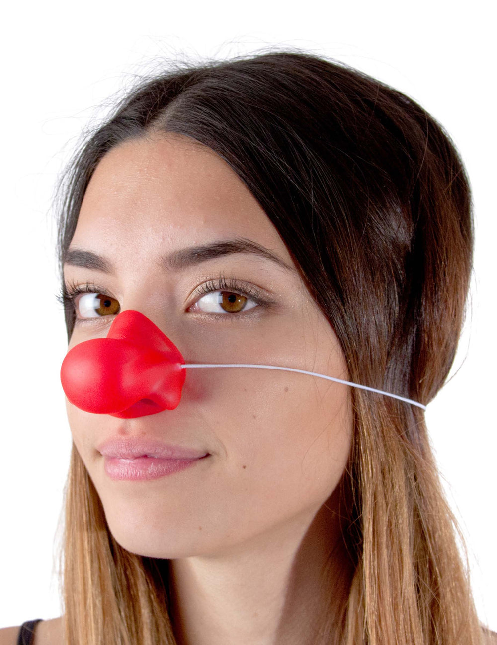 Nez de clown Bozo pour adulte rouge