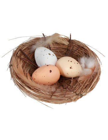 Cuib natural cu 3 ouă 12x4 cm