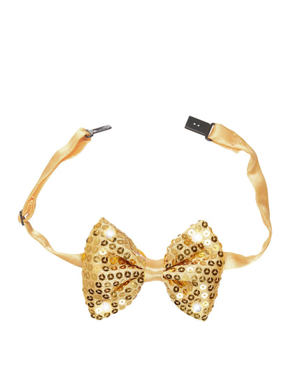 Nodul de fluture auriu cu paiete adulte și intermitent cu LED -uri