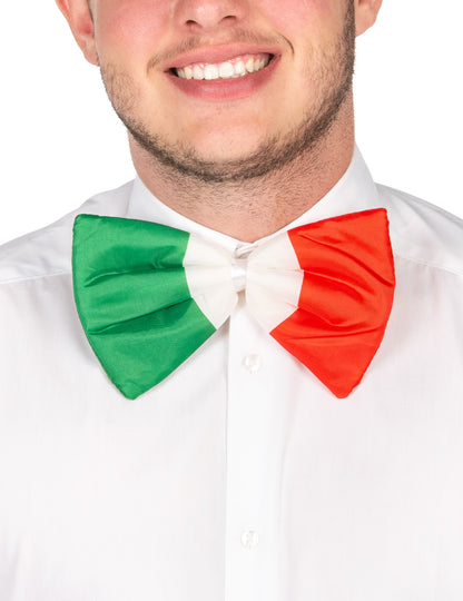 Nœud papillon supporter Italie pour adulte vert blanc rouge