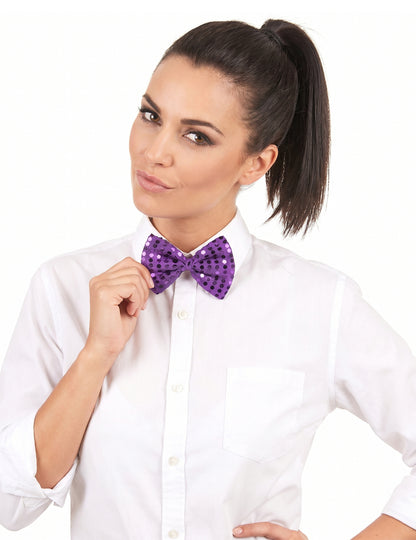 Papion violet cu paiete adulte