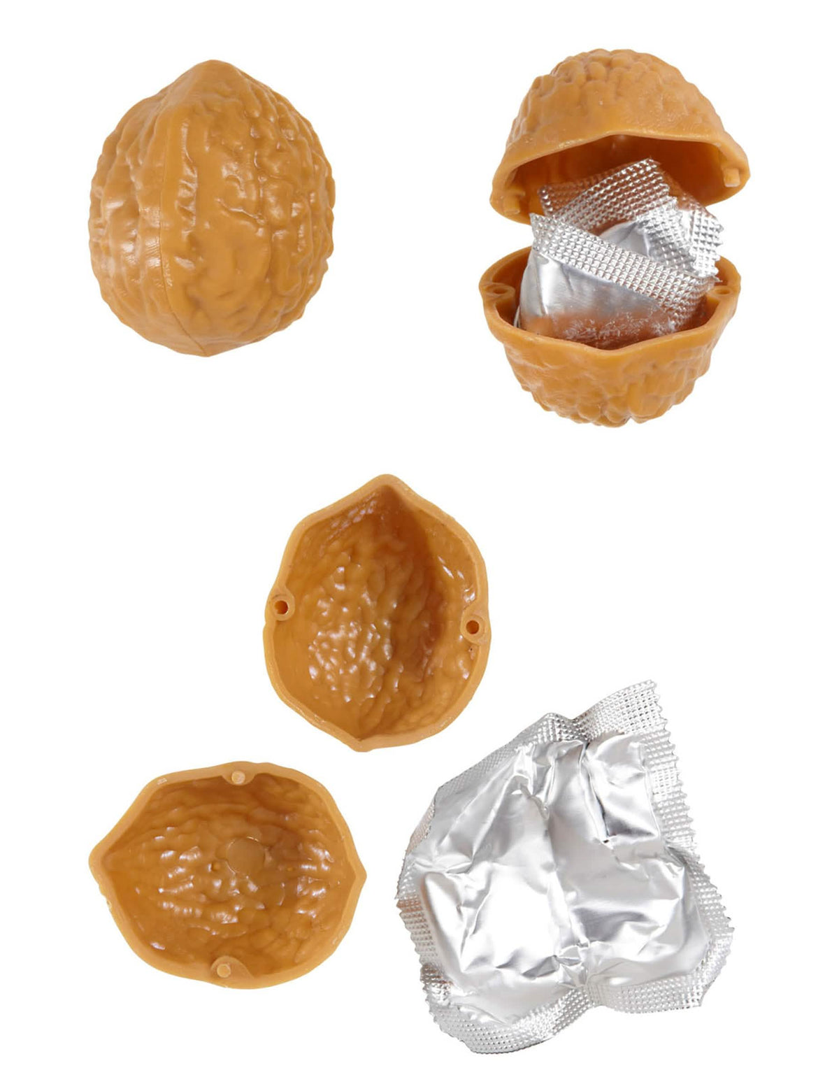 Noix avec préservatif pour adulte marron