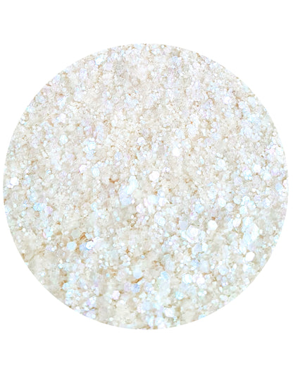 Paillettes biodégradables Nuit Blanche pour adulte blanc iridescent