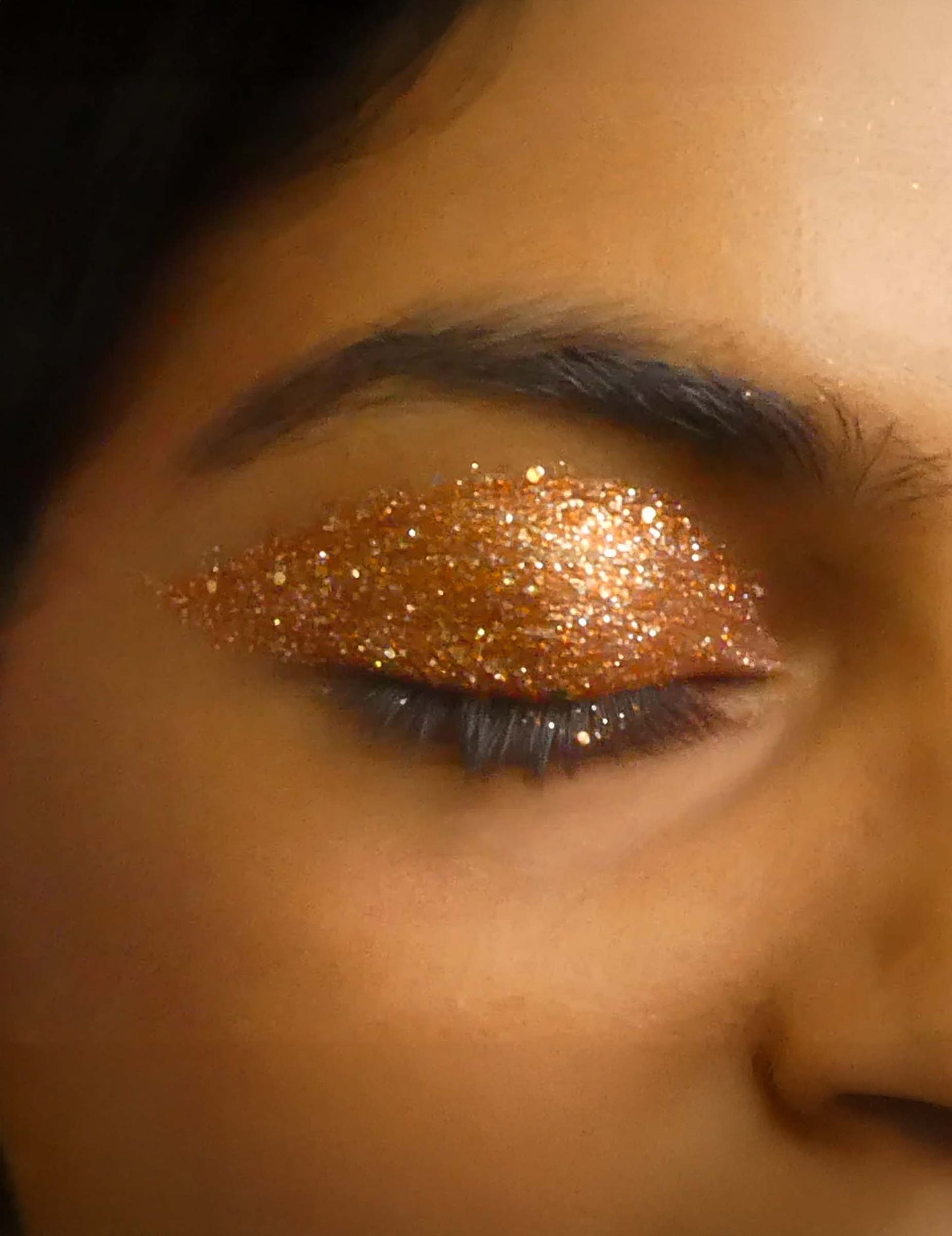 Glitter biodegradabil portocaliu metalic - dacă sclipirea