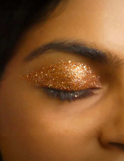 Glitter biodegradabil portocaliu metalic - dacă sclipirea