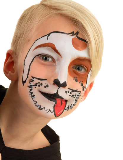 Exemple de maquillage de chien de la palette de maquillage à l'eau thème animaux pour enfant