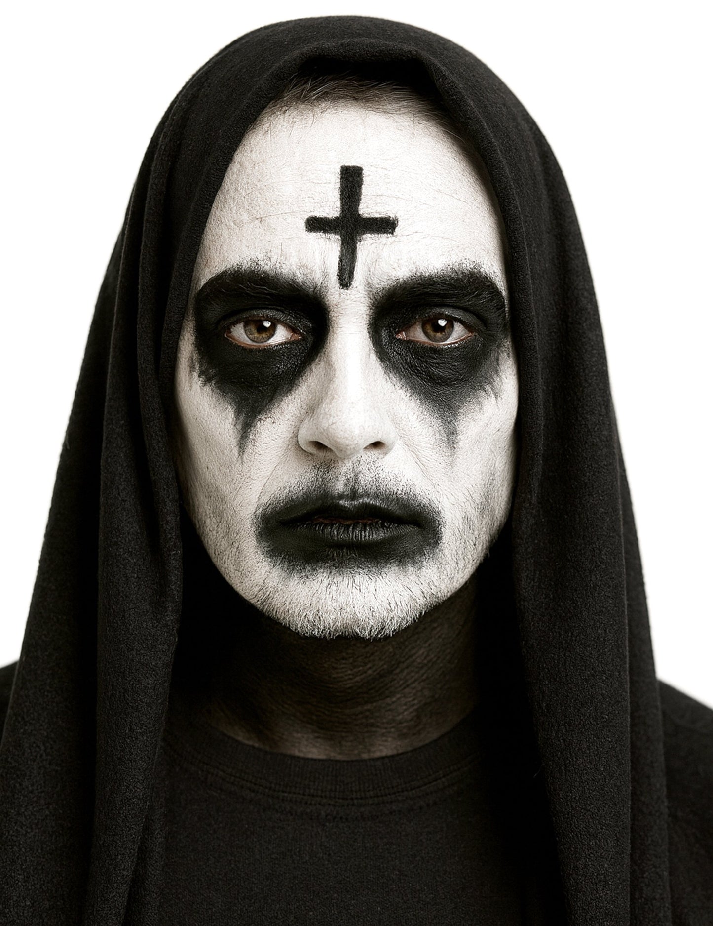 Paletă de machiaj alb -negru de Halloween