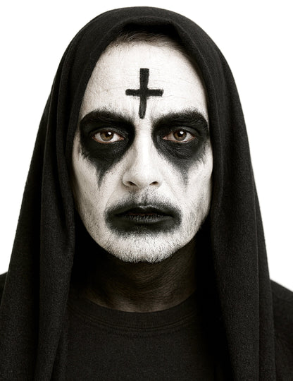 Paletă de machiaj alb -negru de Halloween