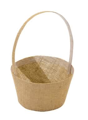 Panier effet jute pour fête ivoire