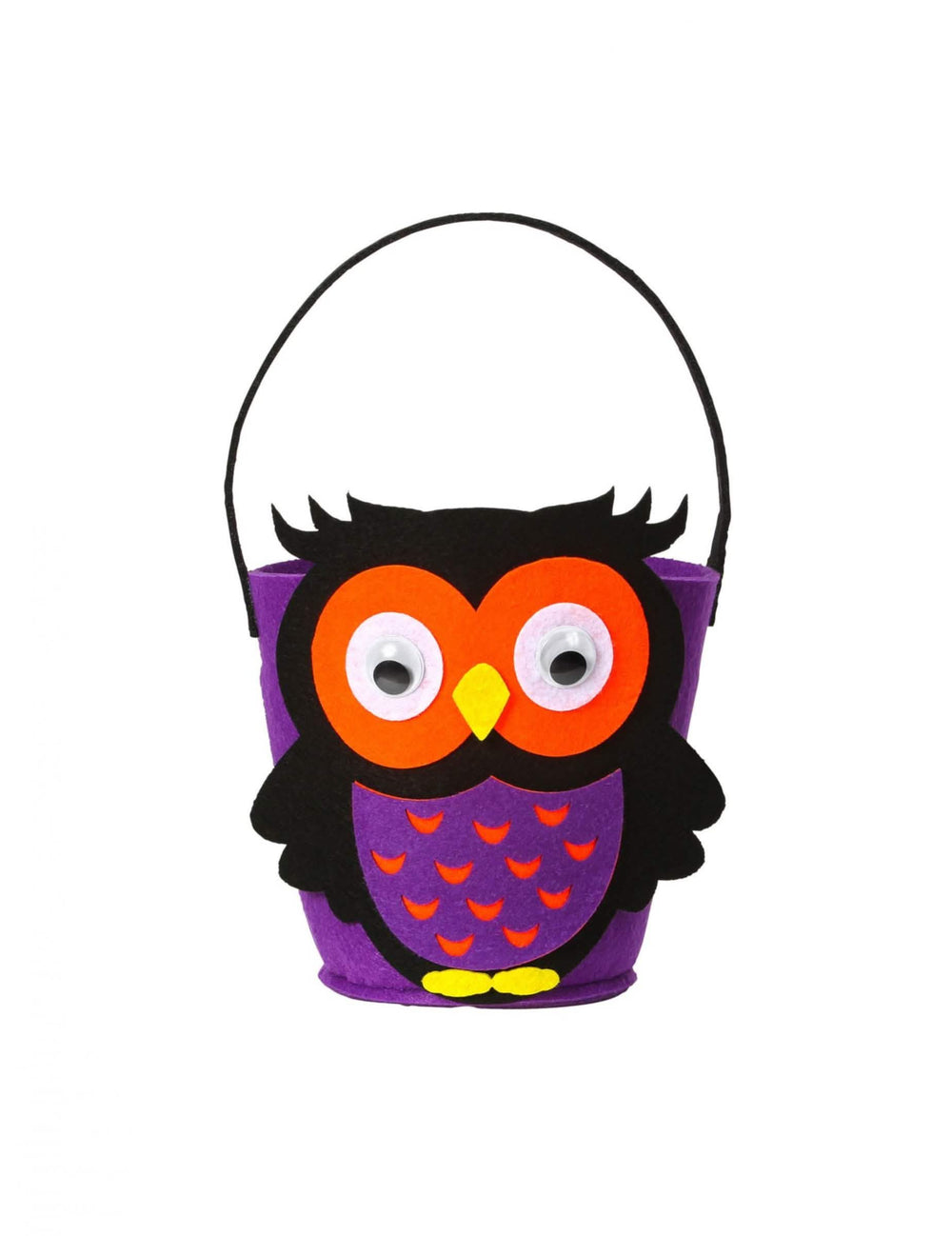 Panier petit hibou pour enfant violet et noir