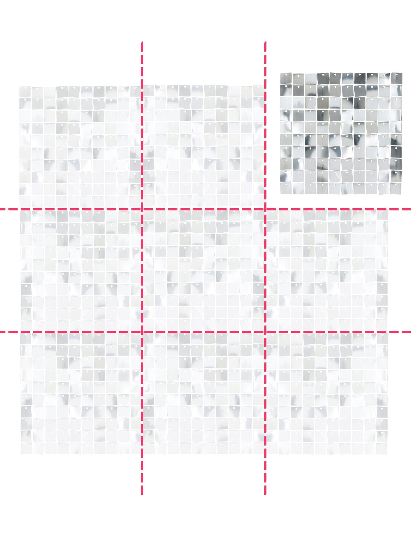 Panou argintiu strălucitor argintiu 30 x 30 cm