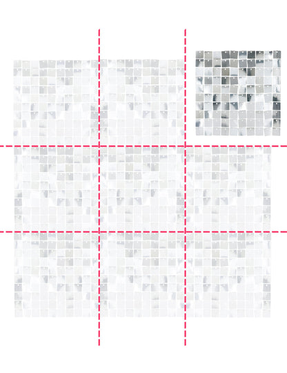 Panou argintiu strălucitor argintiu 30 x 30 cm