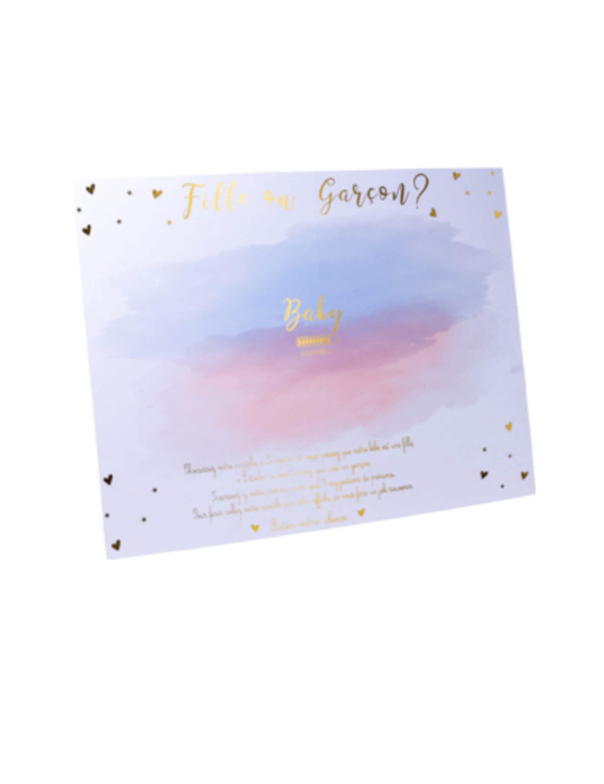 Panou joc fată sau băiat pentru petrecere gender reveal roz și albastru cu stickere
