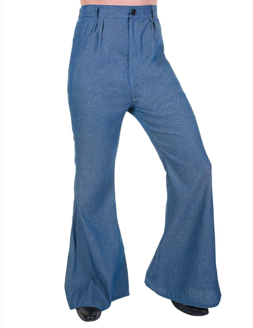 Pantaloni disco cu crac evazați pentru bărbat albastru culoare jeans