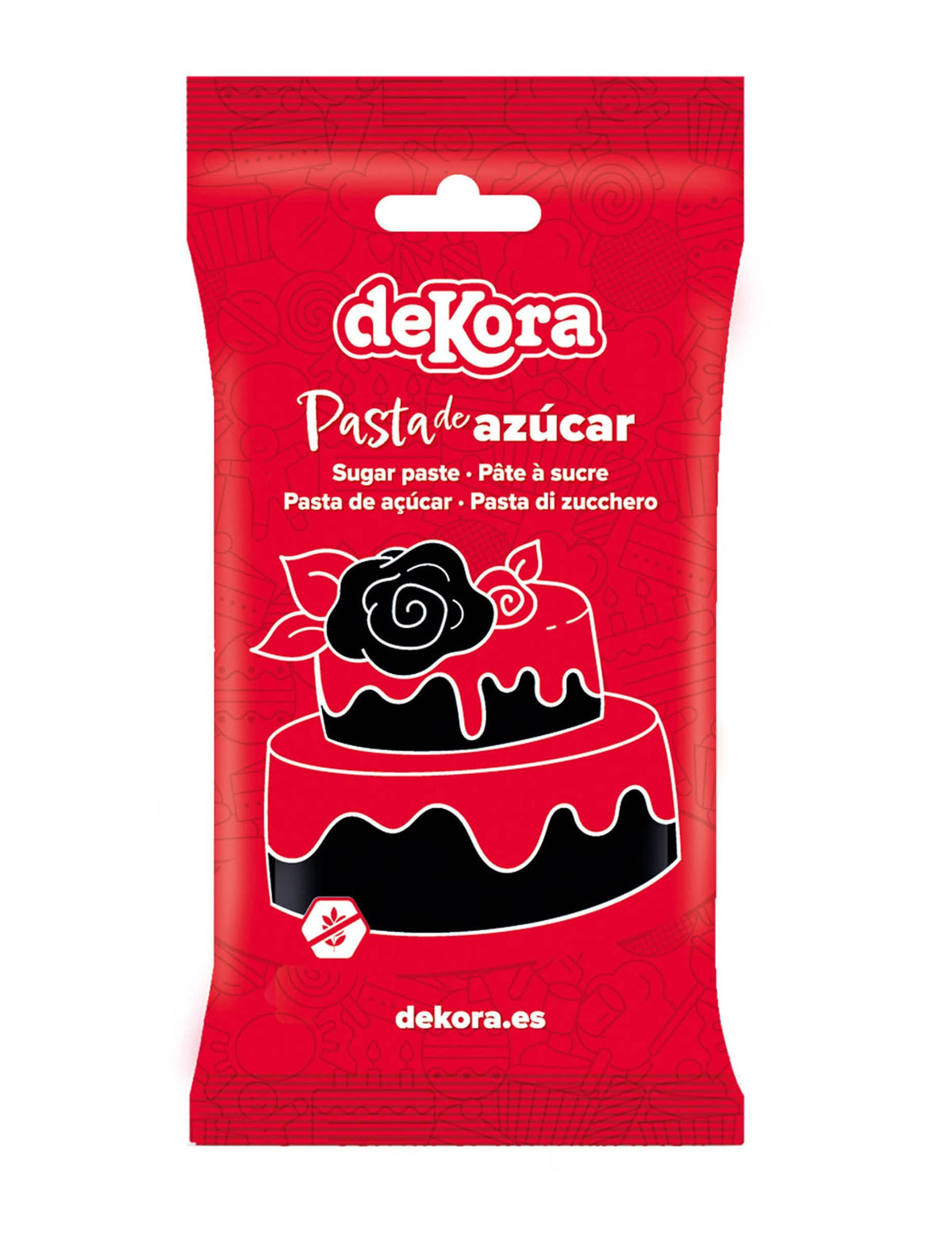 Pastă de zahăr neagră fără gluten 250g gata de utilizare