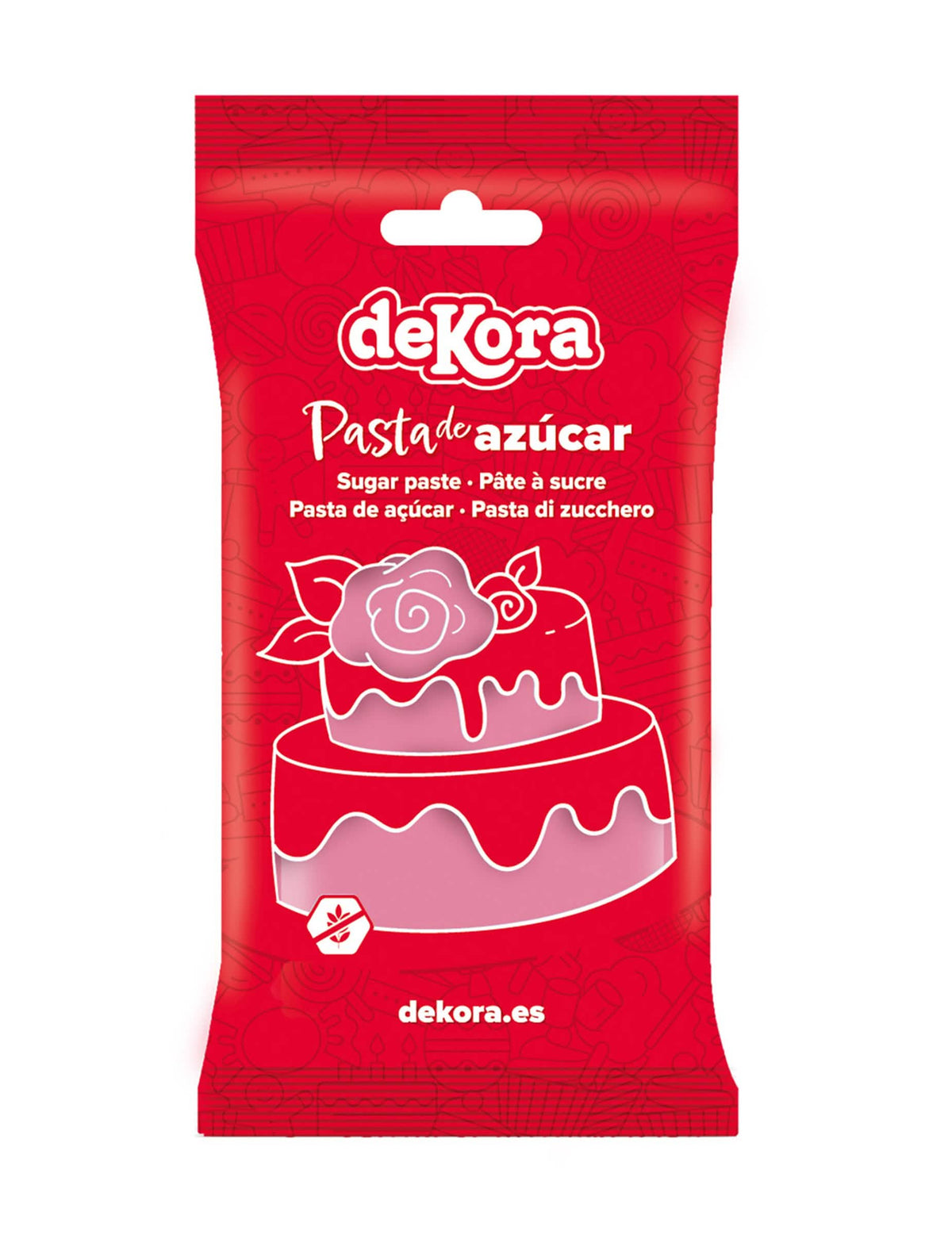 Pastă de zahăr roz fără gluten, gata de utilizare, 250 g
