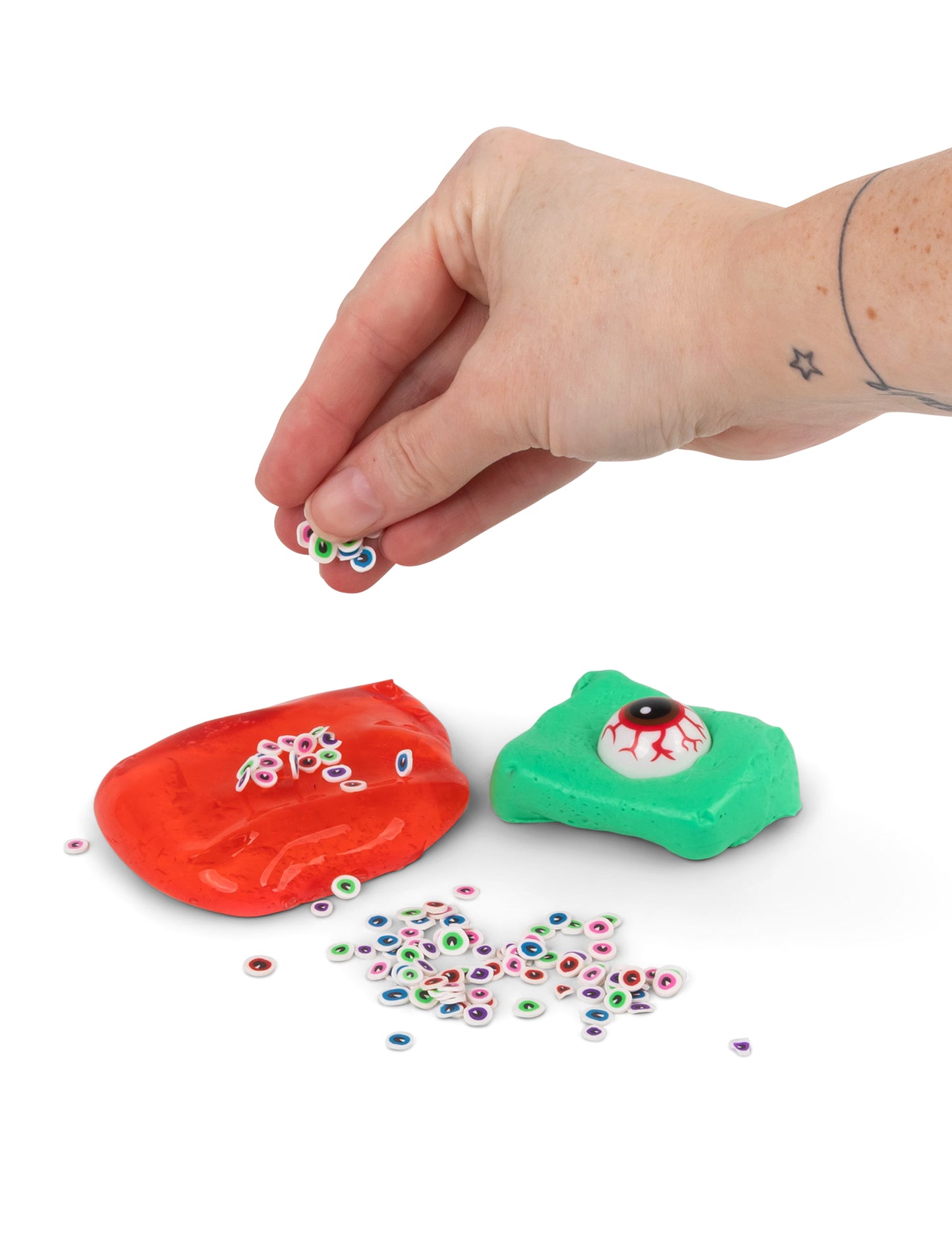 Pastă și slime cu glob ocular și mini ochi scrunchems