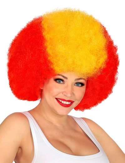 Perucă afro suporter Spania adult