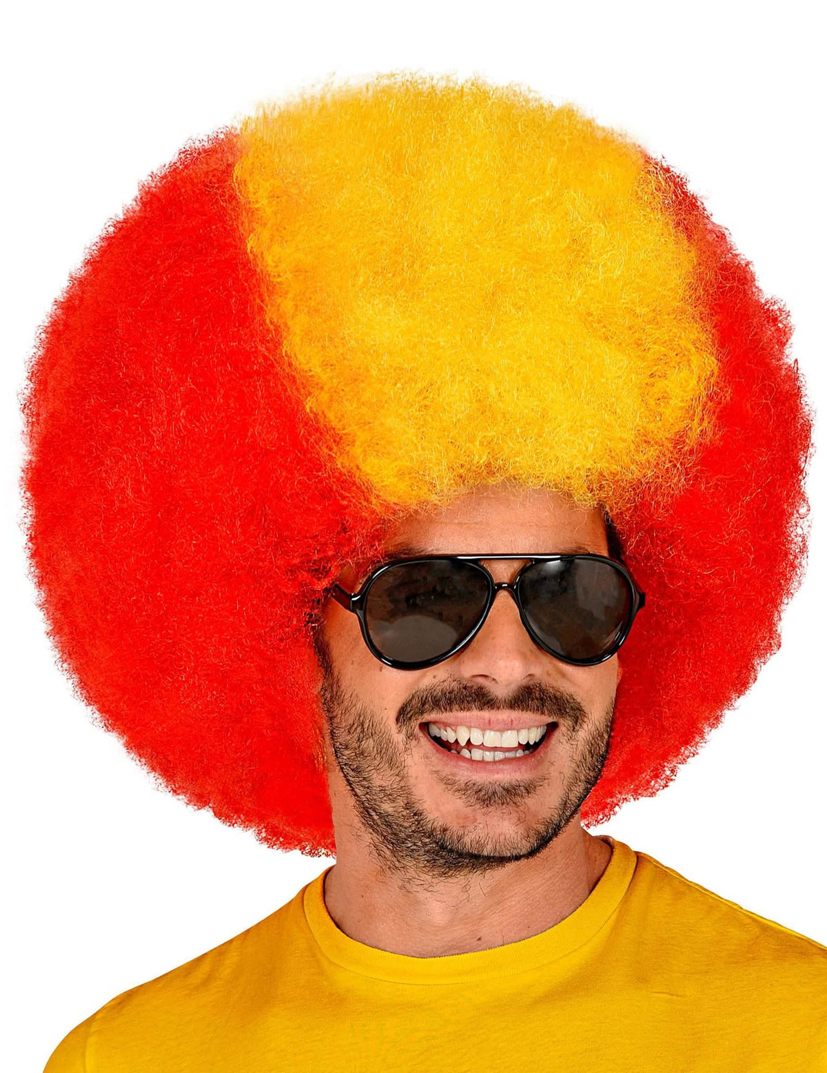 Perucă afro suporter Spania adult