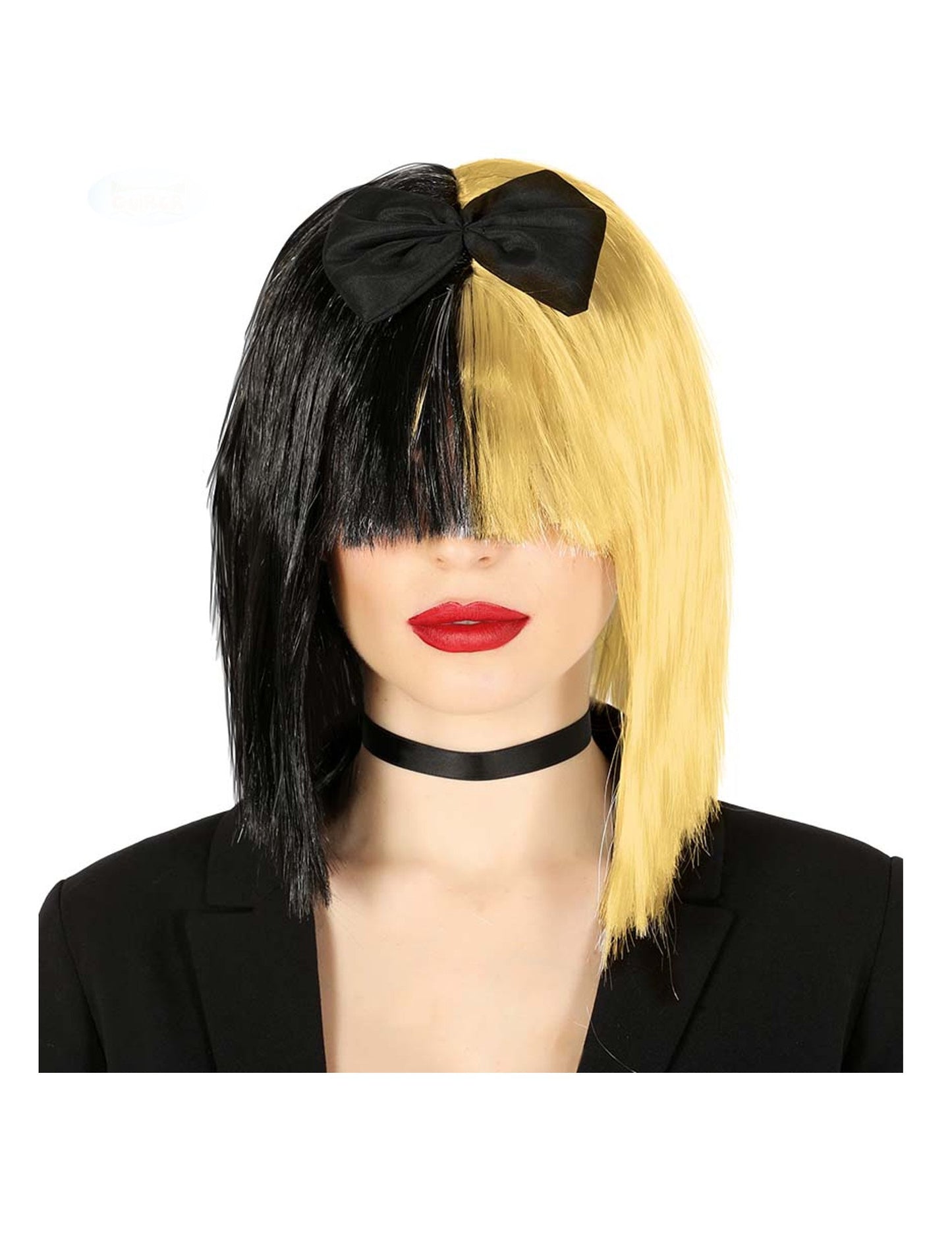 Perucă blondă și neagră pentru cântăreți pop adulți