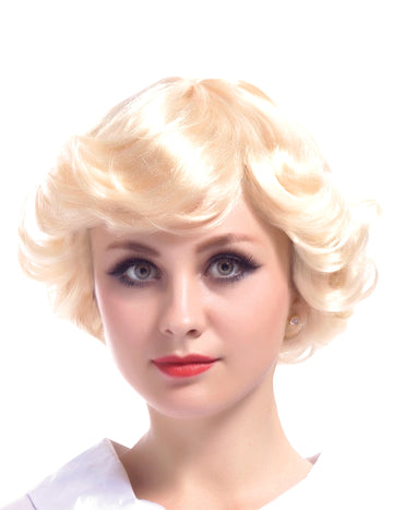 Peruca blondă vintage pentru femei