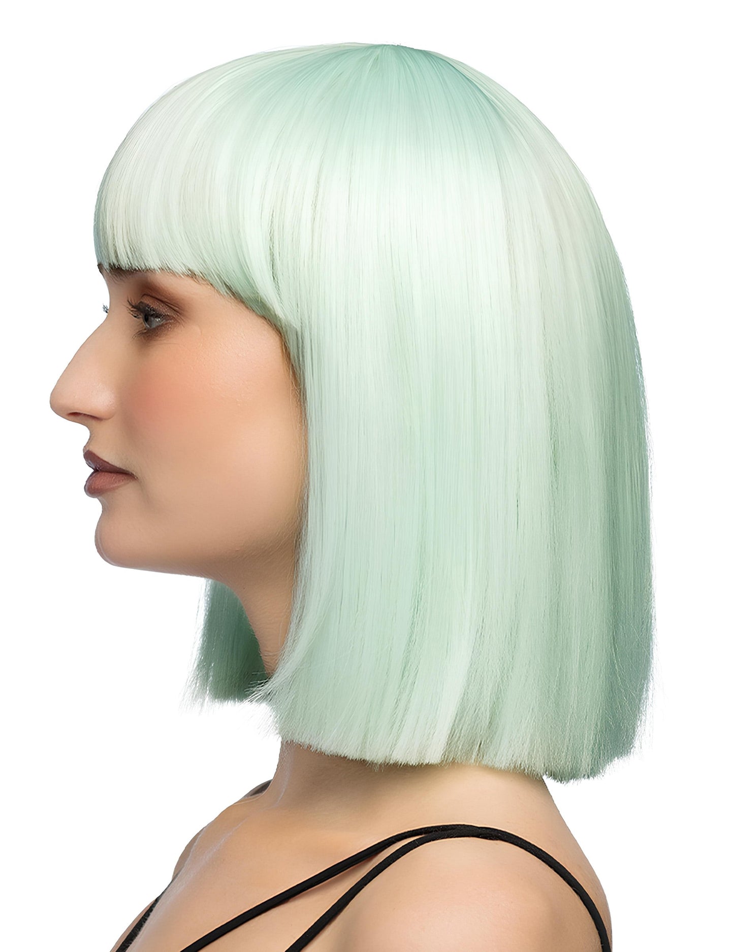 Perucă bob mentă pastel lux pentru adulți 
