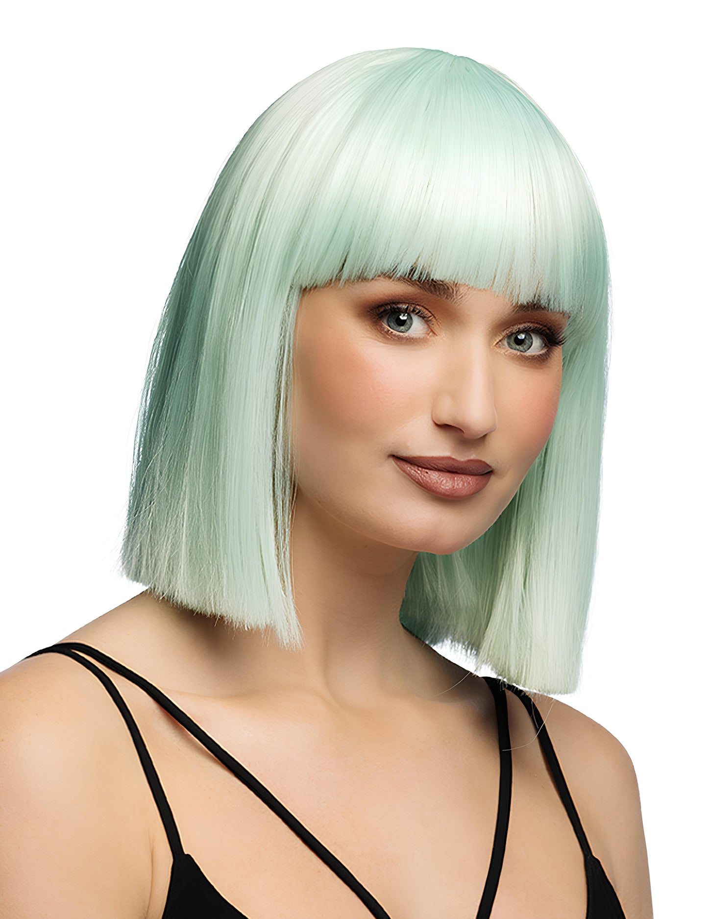 Perucă bob mentă pastel lux pentru adulți 