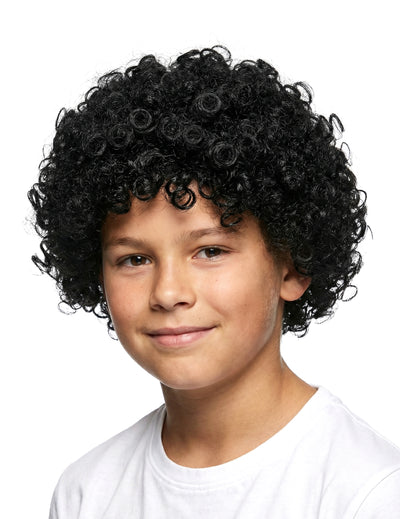 Perruque de cheveux bouclés pour enfant noir