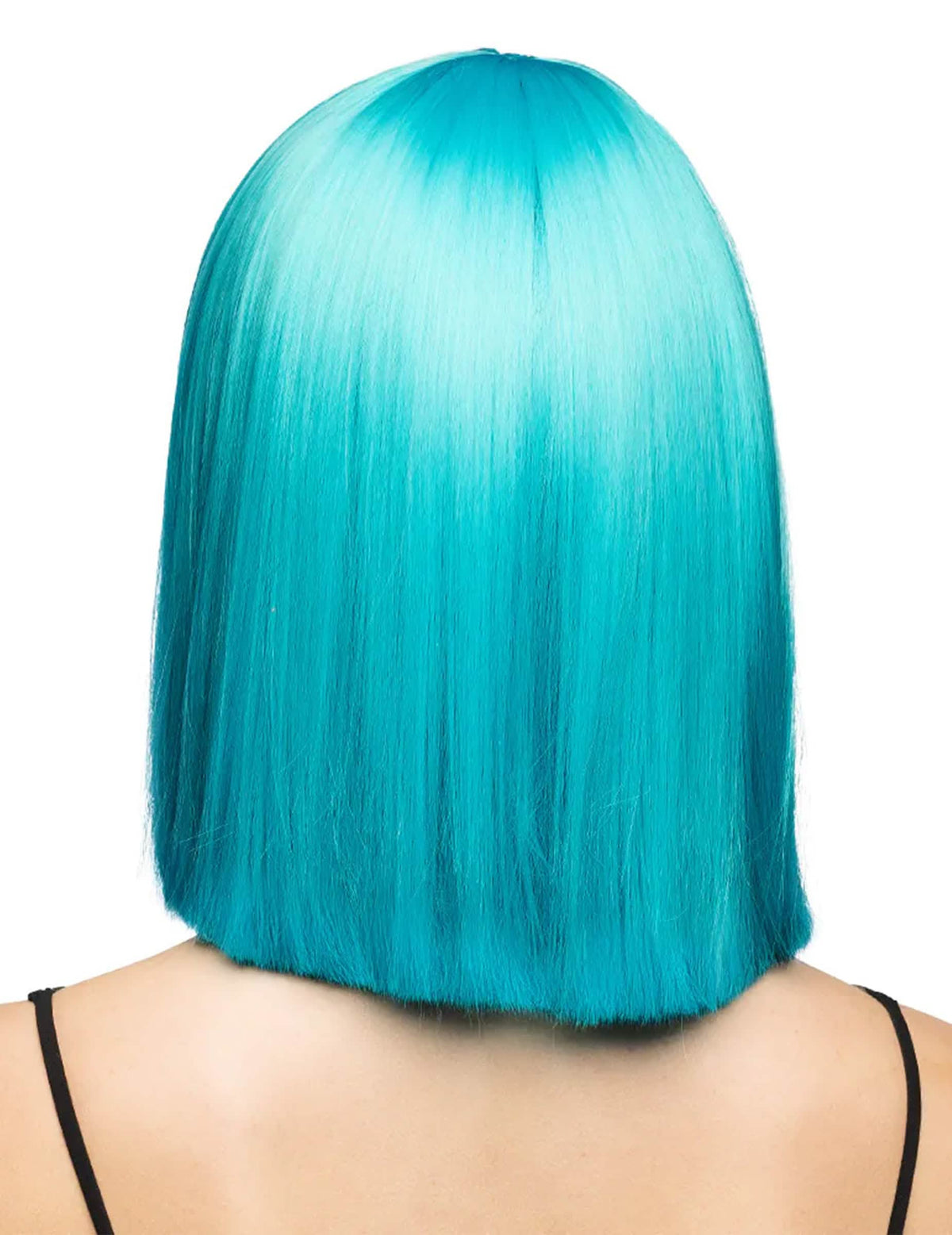 Perruque coiffable carrée bleu turquoise luxe femme